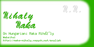 mihaly maka business card